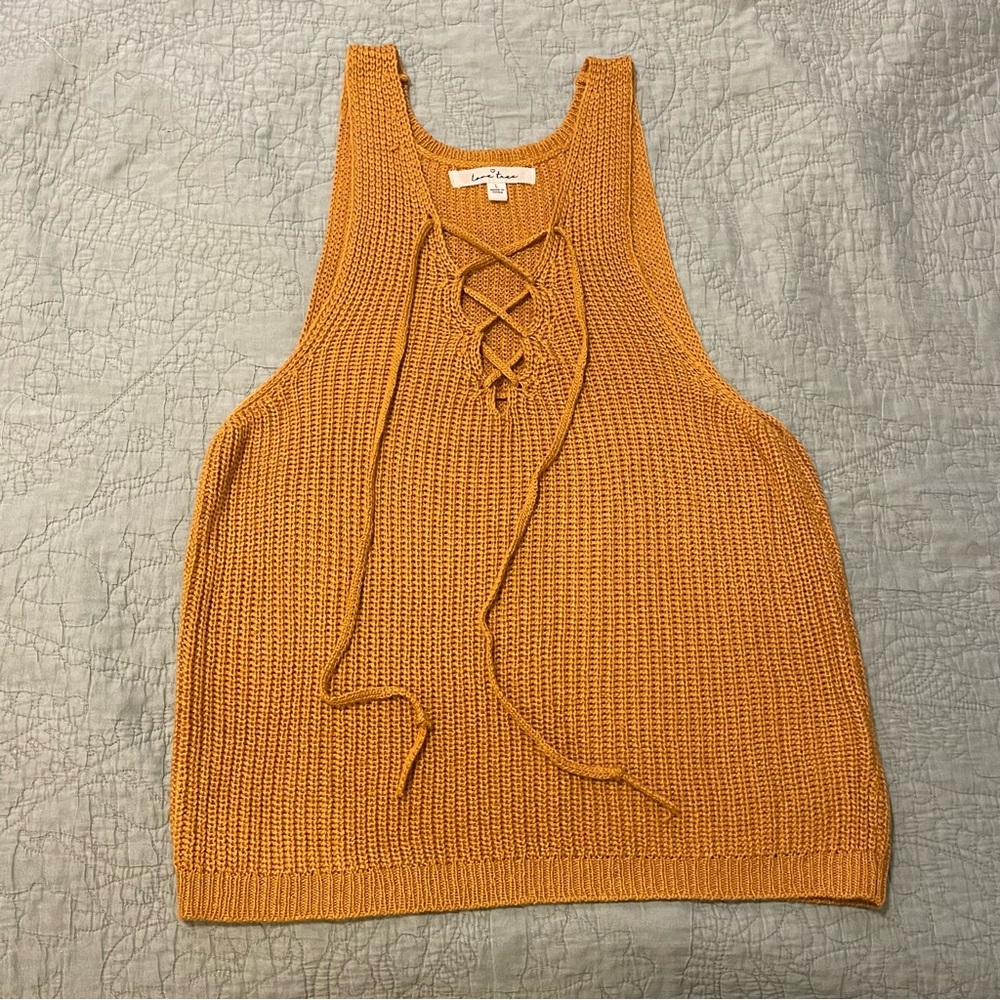 Love tree top yellow size L womens